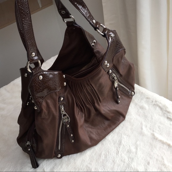 Kathy Van Zeeland Handbags - Kathy Van Zeeland Brown Multi Pocket Shoulder Bag